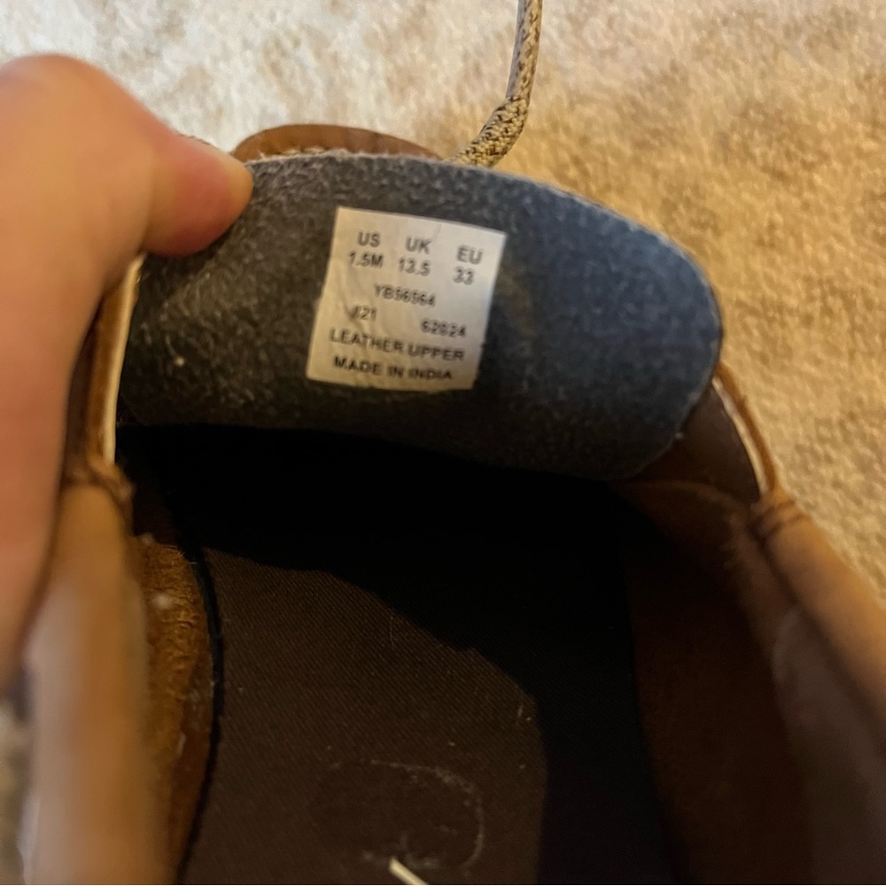 Sperry Tan Boat Shoes with White Stitching - Picture 8 of 8